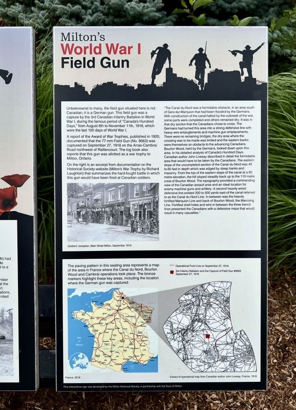 Milton’s World War I Field Gun Marker. Click for full size. Milton’s World War I Field Gun Marker image. Click for full size.