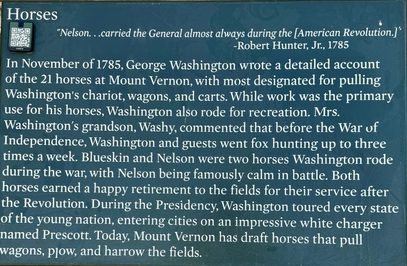 Horses Marker. Click for full size. Horses Marker image. Click for full size.