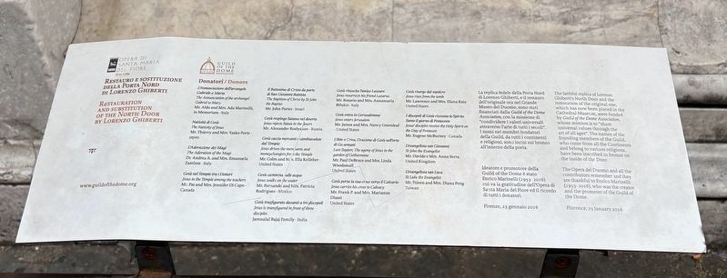 Restaurato e Sostituzione della Porta Nord / Restoration and Substitution of the North Door Marker image. Click for full size.