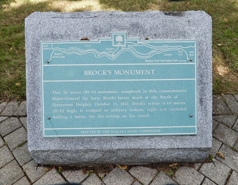 Brock's Monument - Marker. Click for full size. Brock's Monument - Marker image. Click for full size.