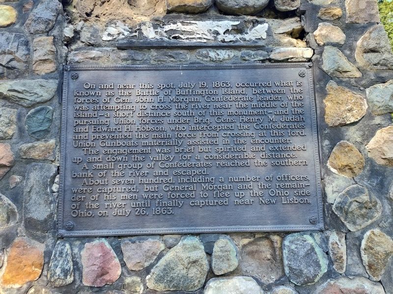 Battle of Buffington Island Marker. Click for full size. Battle of Buffington Island Marker image. Click for full size.