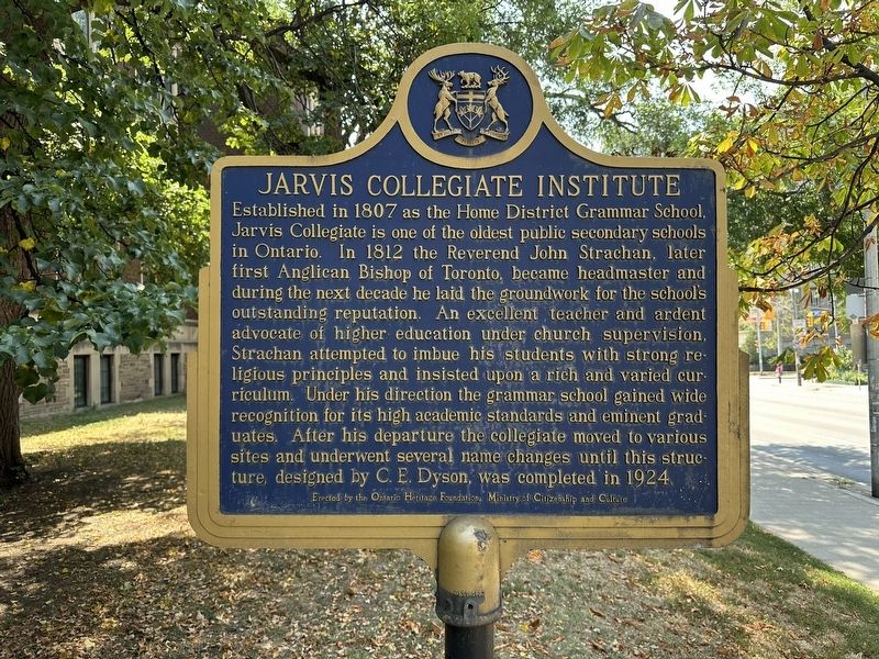 Jarvis Collegiate Institute Marker image. Click for full size.
