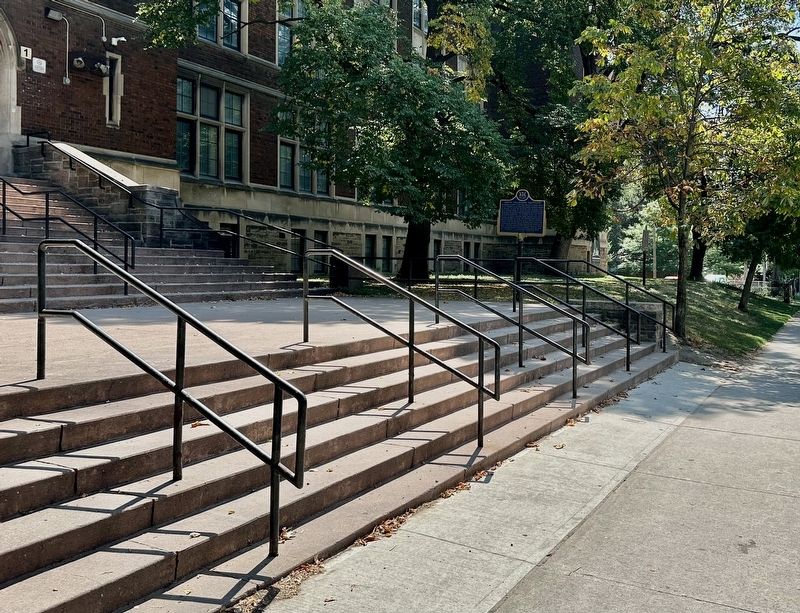 Jarvis Collegiate Institute Marker - wide view image. Click for full size.