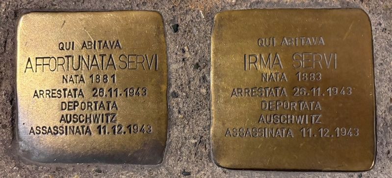 Affortunata and Irma Servi markers image. Click for full size.