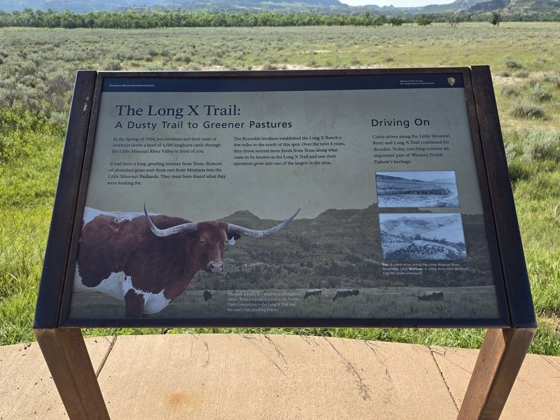 The Long X Trail: A Dusty Trail to Greener Pastures Marker image. Click for full size.