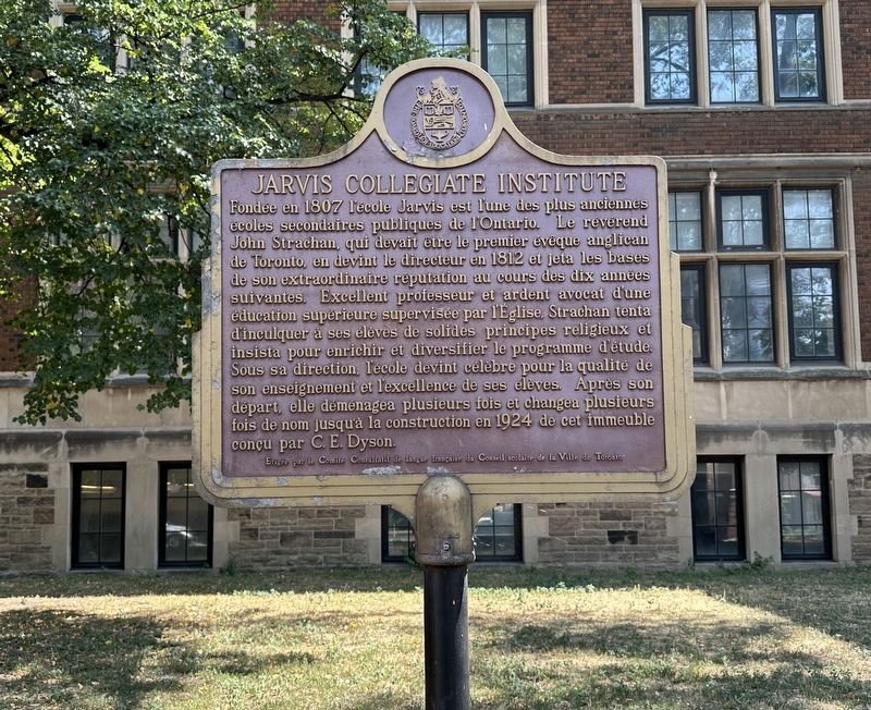 Jarvis Collegiate Institute Marker image. Click for full size.