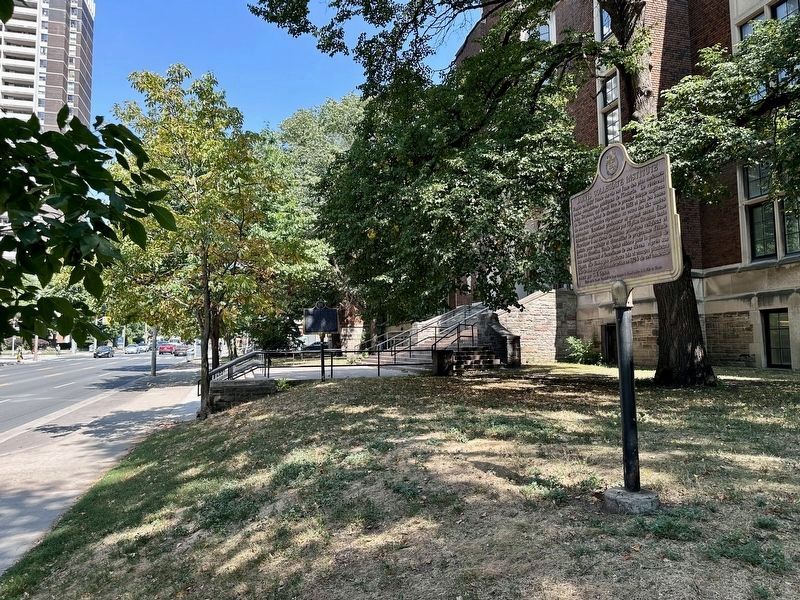 Jarvis Collegiate Institute Marker - wide view image. Click for full size.