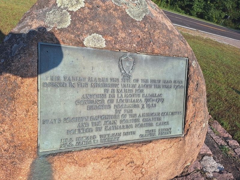 First Lead Mine in the Mississippi Valley Marker. Click for full size. First Lead Mine in the Mississippi Valley Marker image. Click for full size.