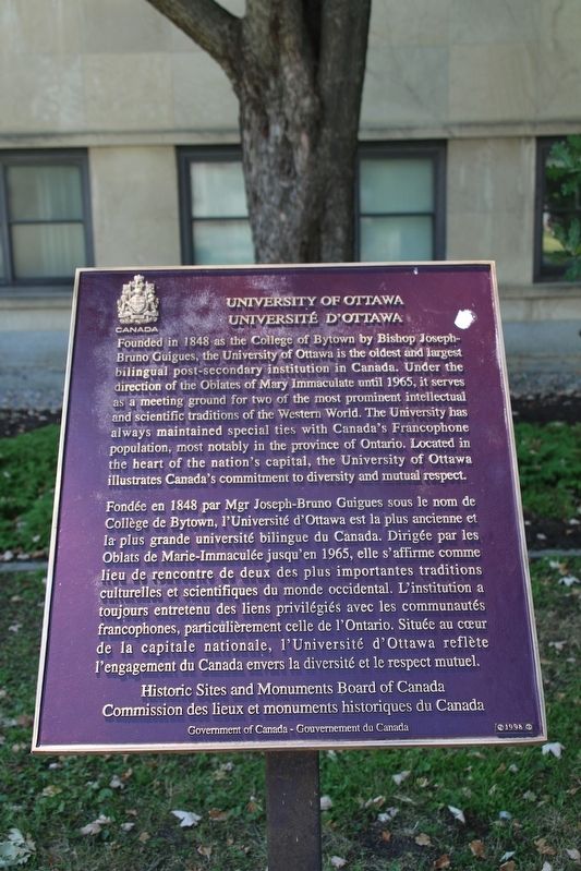 University of Ottawa Marker image. Click for full size.