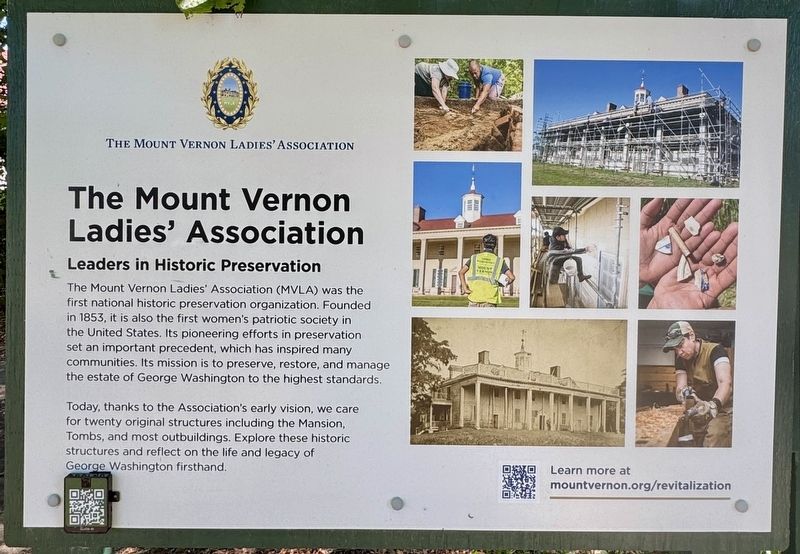 The Mount Vernon Ladies� Association Marker image. Click for full size.