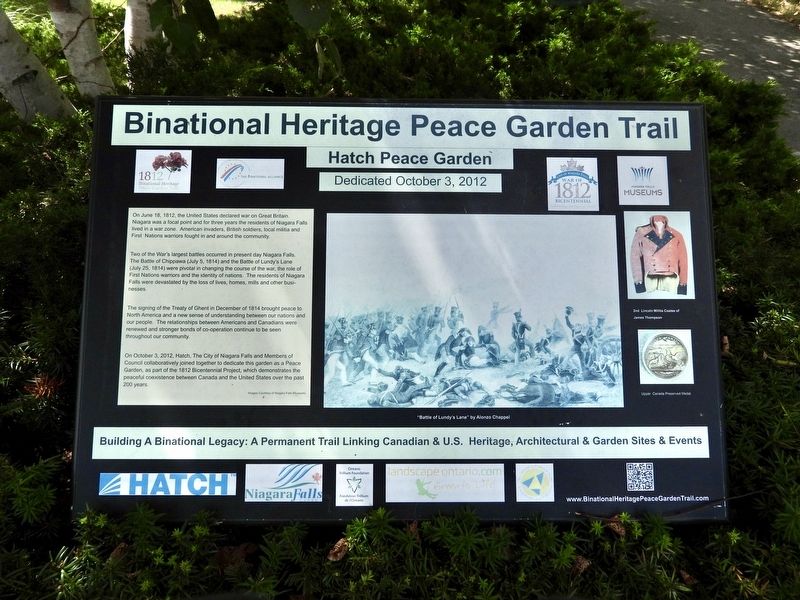 Binational Heritage Peace Garden Trail - Marker image. Click for full size.
