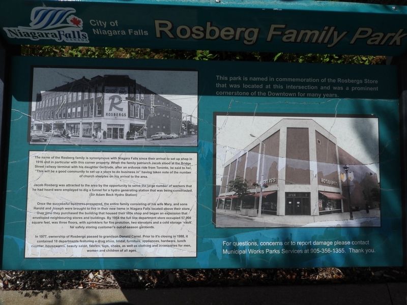 Rosberg Family Park Marker image. Click for full size.