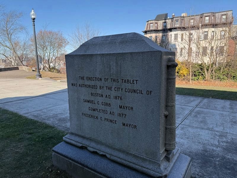 Roxbury High Fort Marker - Rear image. Click for full size.
