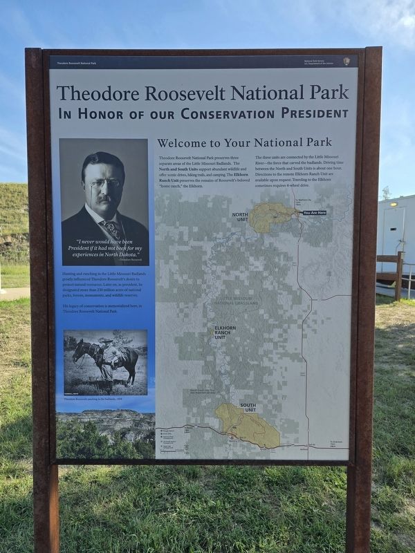 Theodore Roosevelt National Park Marker image. Click for full size.