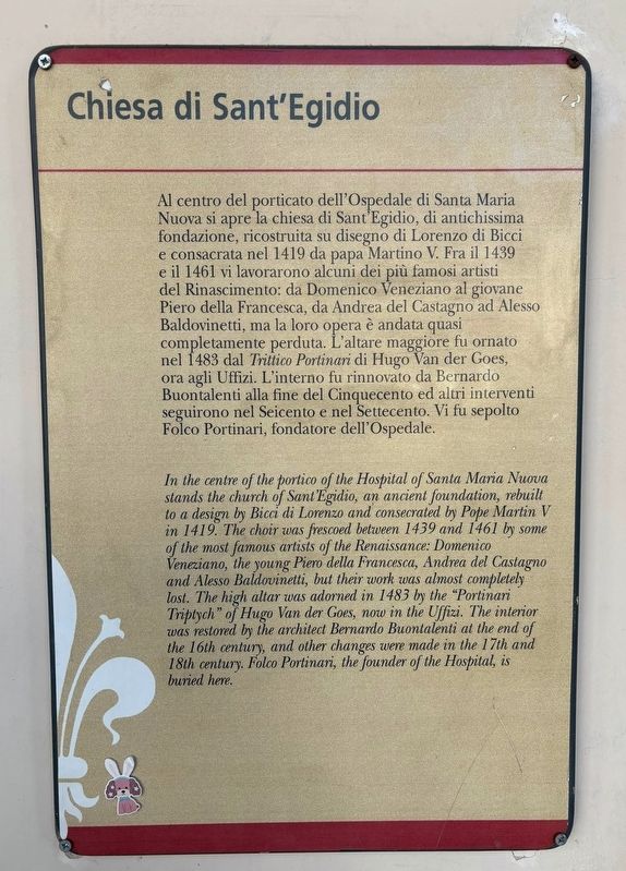 Chiesa di Sant'Egidio / Church of Saint Giles Marker image. Click for full size.