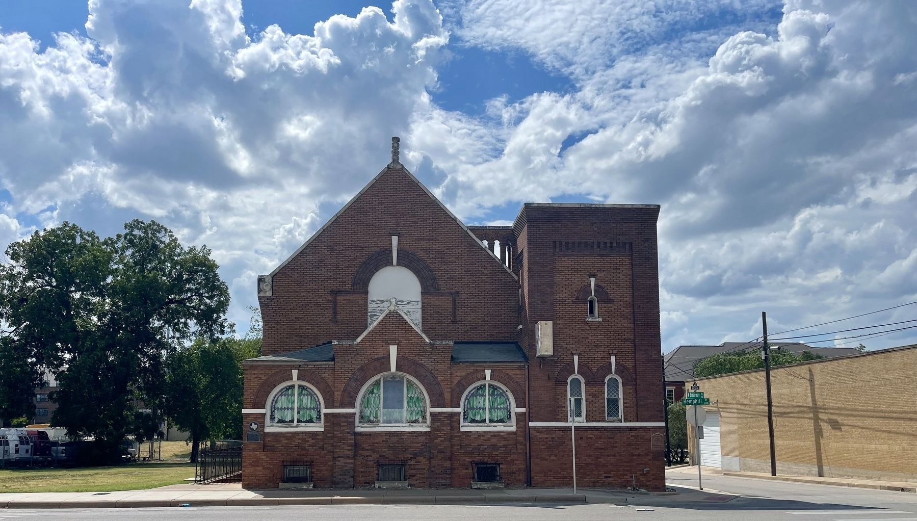 The Sanctuary - Gustavaus Adolphus Church Texas Historical Marker image. Click for full size.