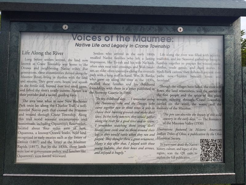 Voices of the Maumee:  Marker image. Click for full size.