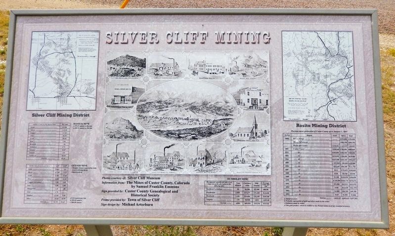 Silver Cliff Mining Marker. Click for full size. Silver Cliff Mining Marker image. Click for full size.