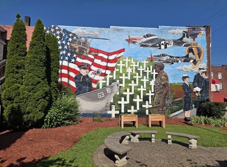 Leechburg Veterans Mural and Sitting Park and Marker. Click for full size. Leechburg Veterans Mural and Sitting Park and Marker image. Click for full size.