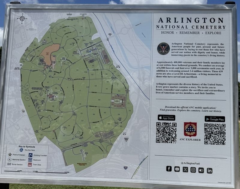 Arlington National Cemetery Marker image. Click for full size.
