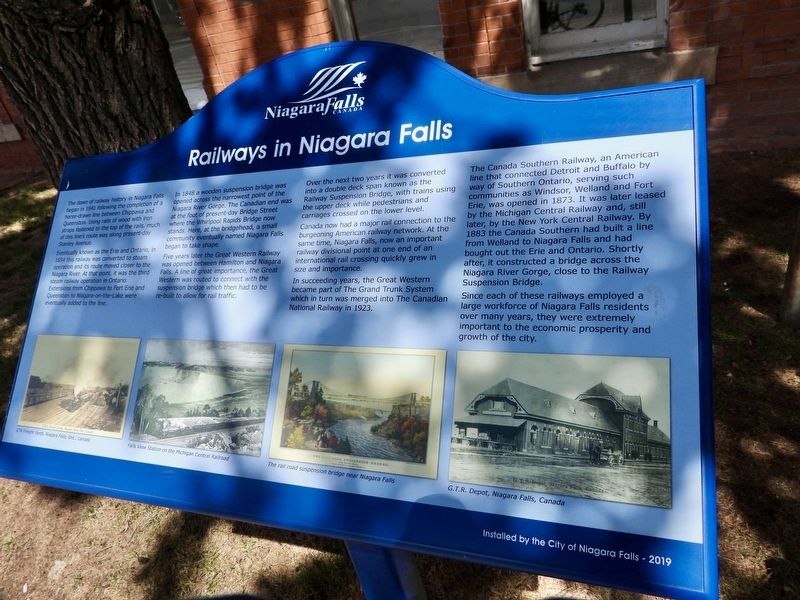 Railways In Niagara - Marker. Click for full size. Railways In Niagara - Marker image. Click for full size.