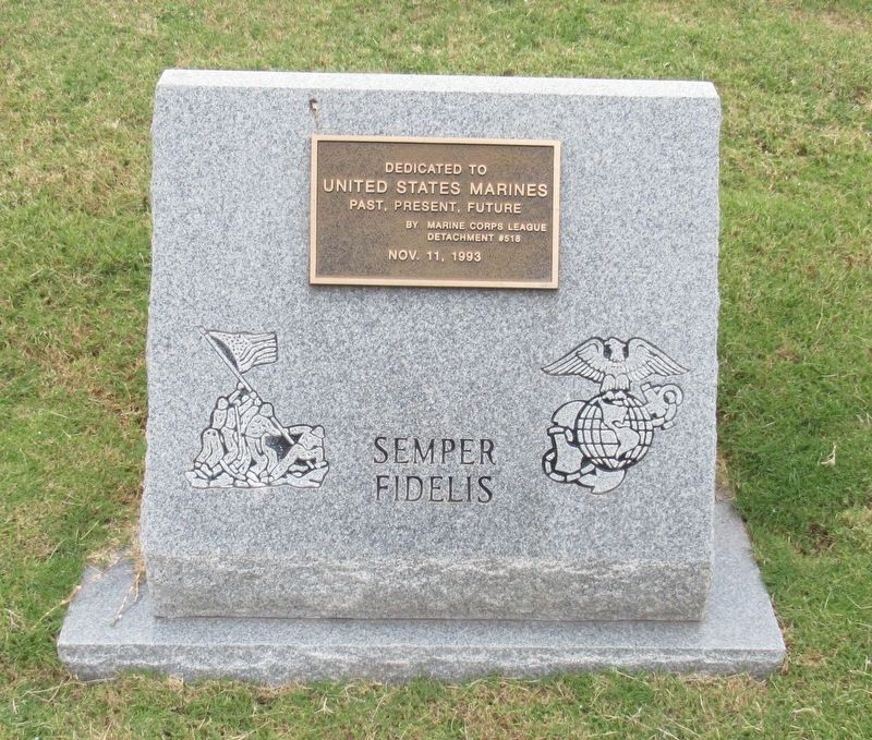 Dedicated to United States Marines Marker image. Click for full size.