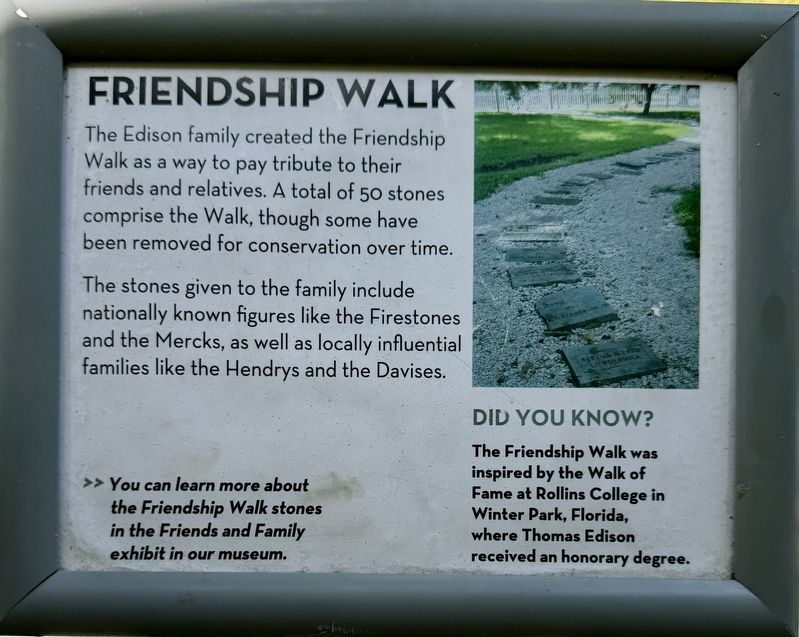 Friendship Walk Marker image. Click for full size.