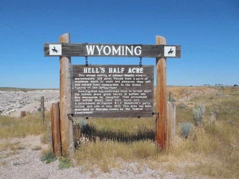 Hell�s Half Acre Marker image. Click for full size.