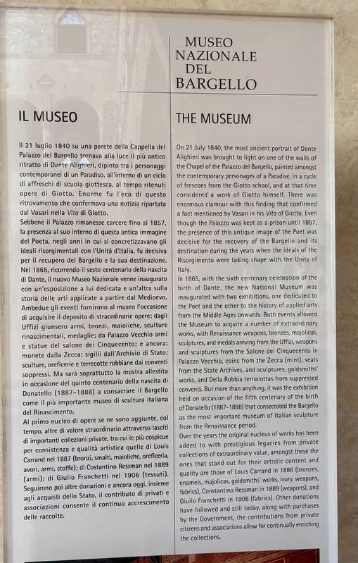 Il Museo / The Museum Marker image. Click for full size.