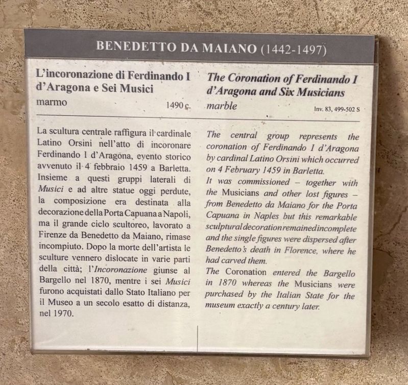 L'incoronazione di Ferdinando I d'Aragona e Sei Musici Marker image. Click for full size.