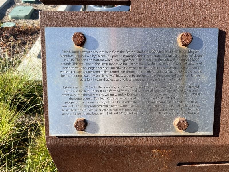 Historic Saw Marker image. Click for full size.