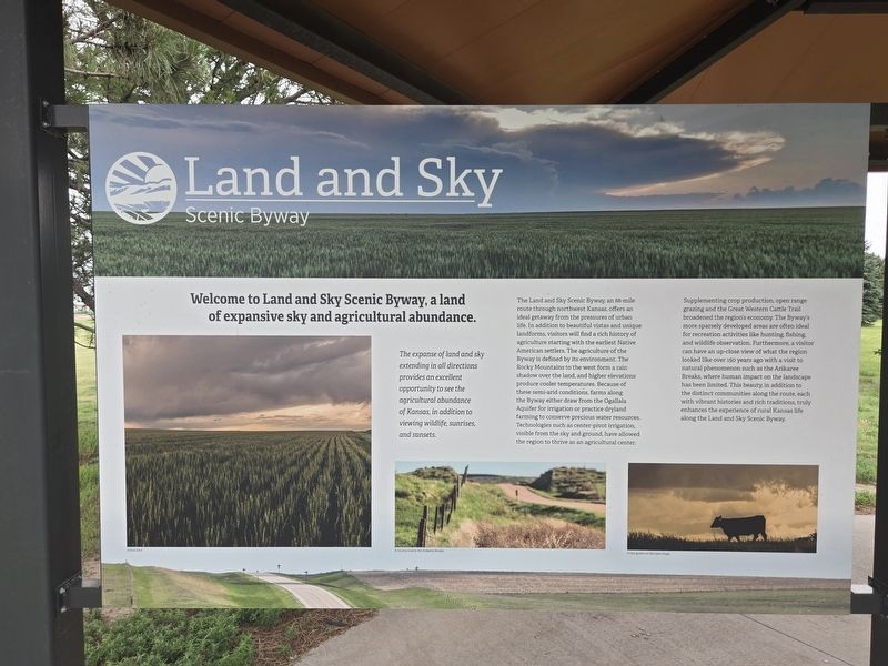Land and Sky Scenic Byway side of marker. Click for full size. Land and Sky Scenic Byway side of marker image. Click for full size.