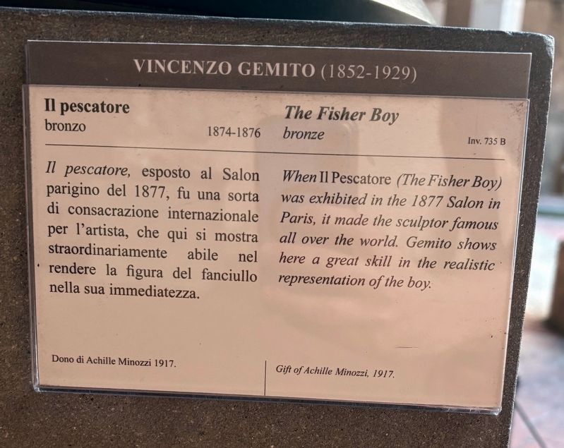 Il Pescatore / The Fisher Boy Marker image. Click for full size.