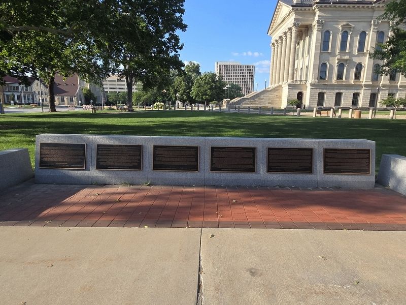 North wall of the Ad Astra Plaza. Kansa Origins Marker is the far left image. Click for full size.