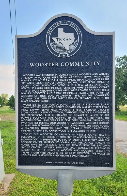Wooster Community Marker image. Click for full size.