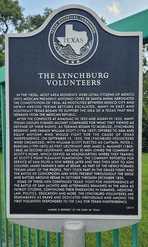 The Lynchburg Volunteers Marker image. Click for full size.
