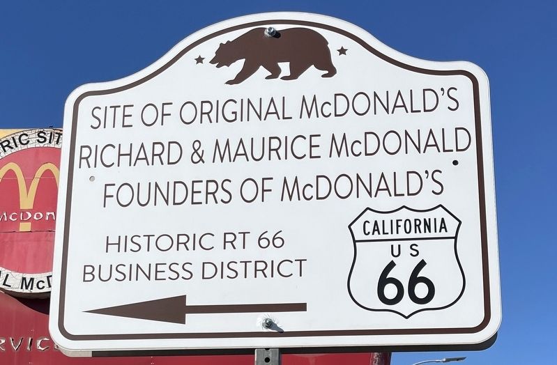 Site of Original McDonald's Marker image. Click for full size.