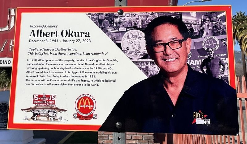 Albert Okura Marker image. Click for full size.