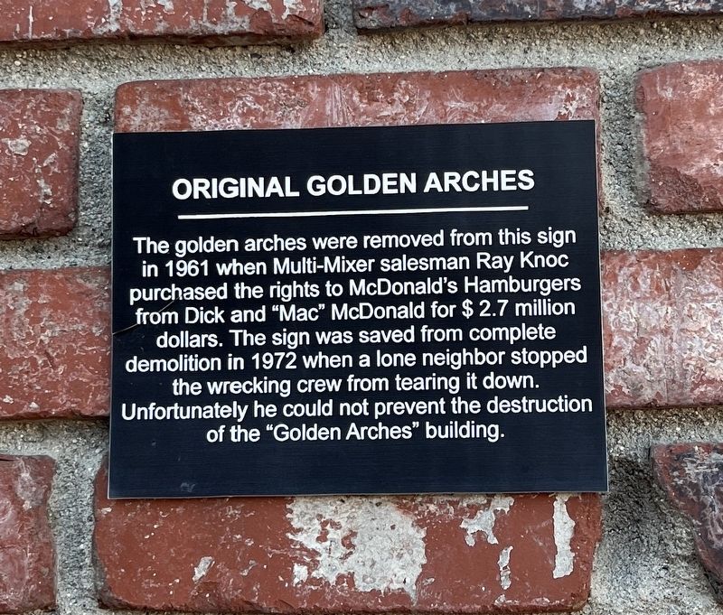 Original Golden Arches Marker image. Click for full size.