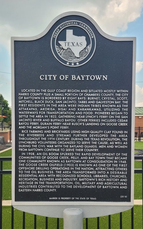 City of Baytown Marker image. Click for full size.