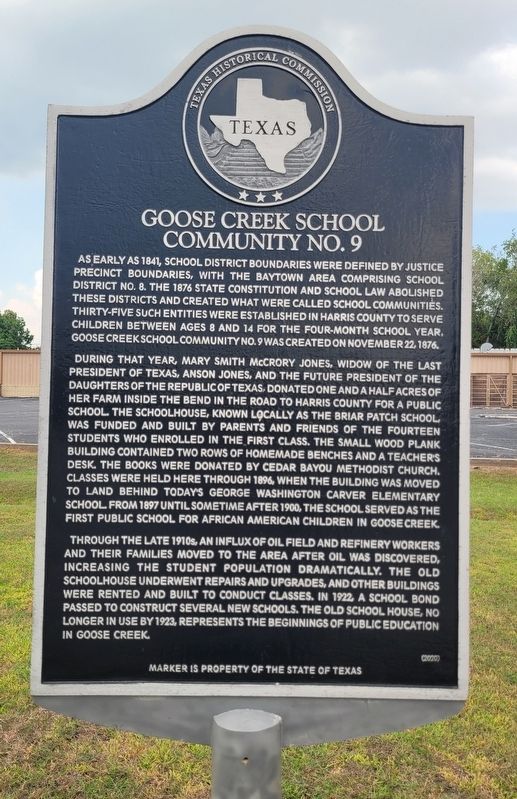 Goose Creek School Community No. 9 Marker image. Click for full size.