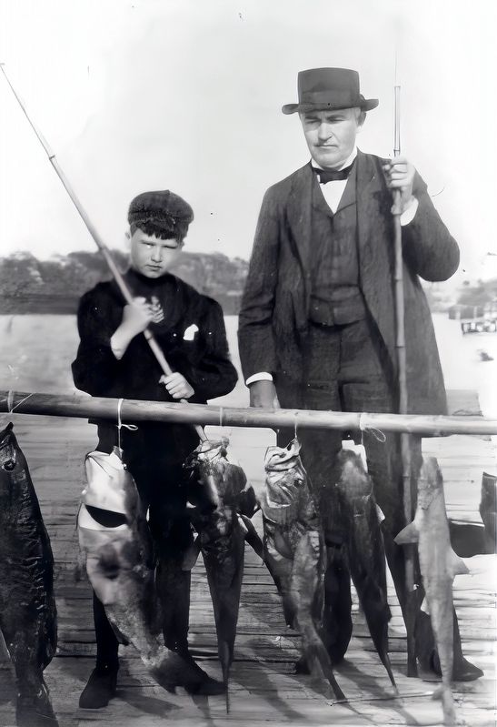 Thomas Edison and Charles Edison Fishing. Charles is a 10 years old.. Click for full size. Thomas Edison and Charles Edison Fishing. Charles is a 10 years old. image. Click for full size.