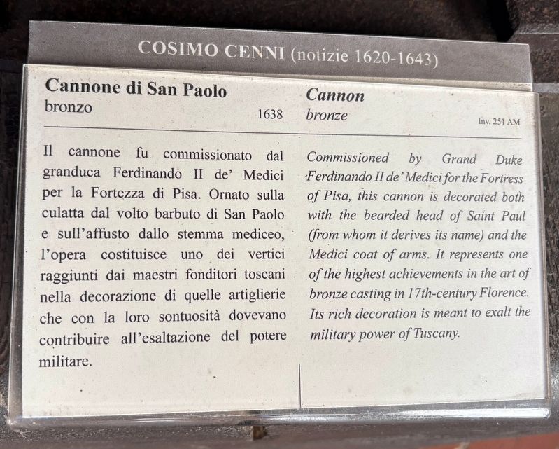 Cannone di San Paolo / Cannon Marker image. Click for full size.