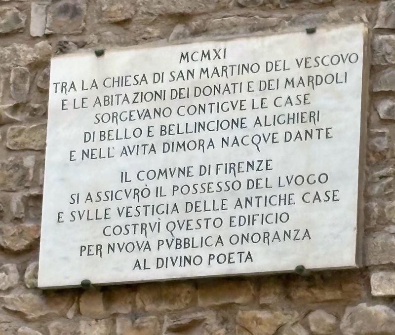 Dante's Birthplace Marker image. Click for full size.