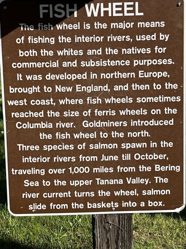 Fish Wheel Marker. Click for full size. Fish Wheel Marker image. Click for full size.