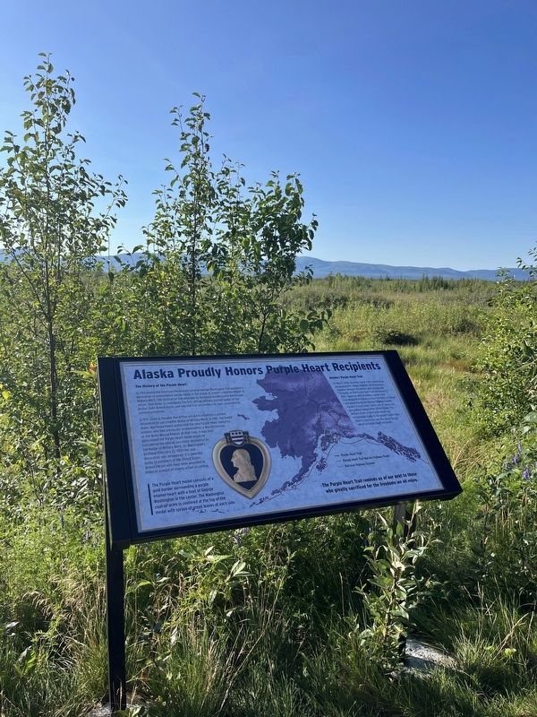 Alaska Proudly Honors Purple heart Recipients Marker. Click for full size. Alaska Proudly Honors Purple heart Recipients Marker image. Click for full size.
