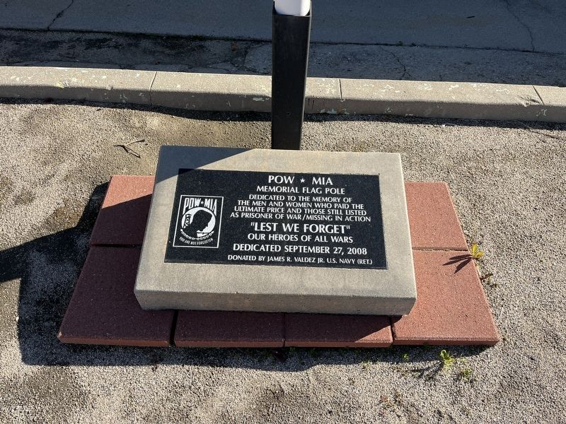 POW MIA Memorial Flag Pole Marker image. Click for full size.