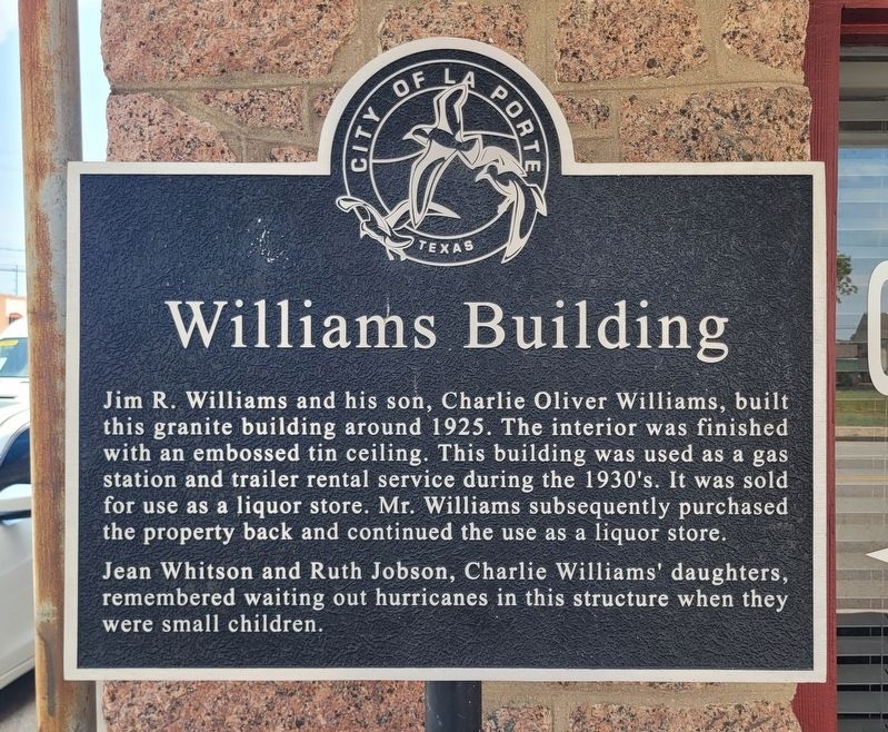 Williams Building Marker. Click for full size. Williams Building Marker image. Click for full size.