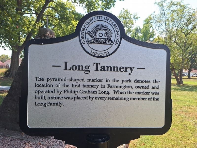 Long Tannery Marker. Click for full size. Long Tannery Marker image. Click for full size.