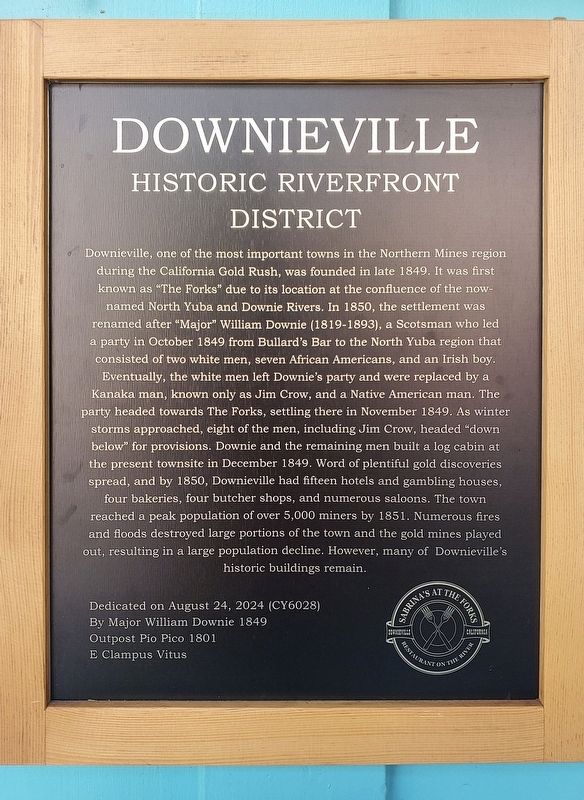 Downieville Historic Riverfront District Marker. Click for full size. Downieville Historic Riverfront District Marker image. Click for full size.